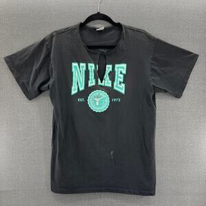 Vintage Nike Goddess Of Victory Black Faded Distressed T Shirt Grunge Size L